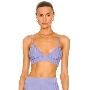 Jonathan Simkhai Lilac Striped Bralette